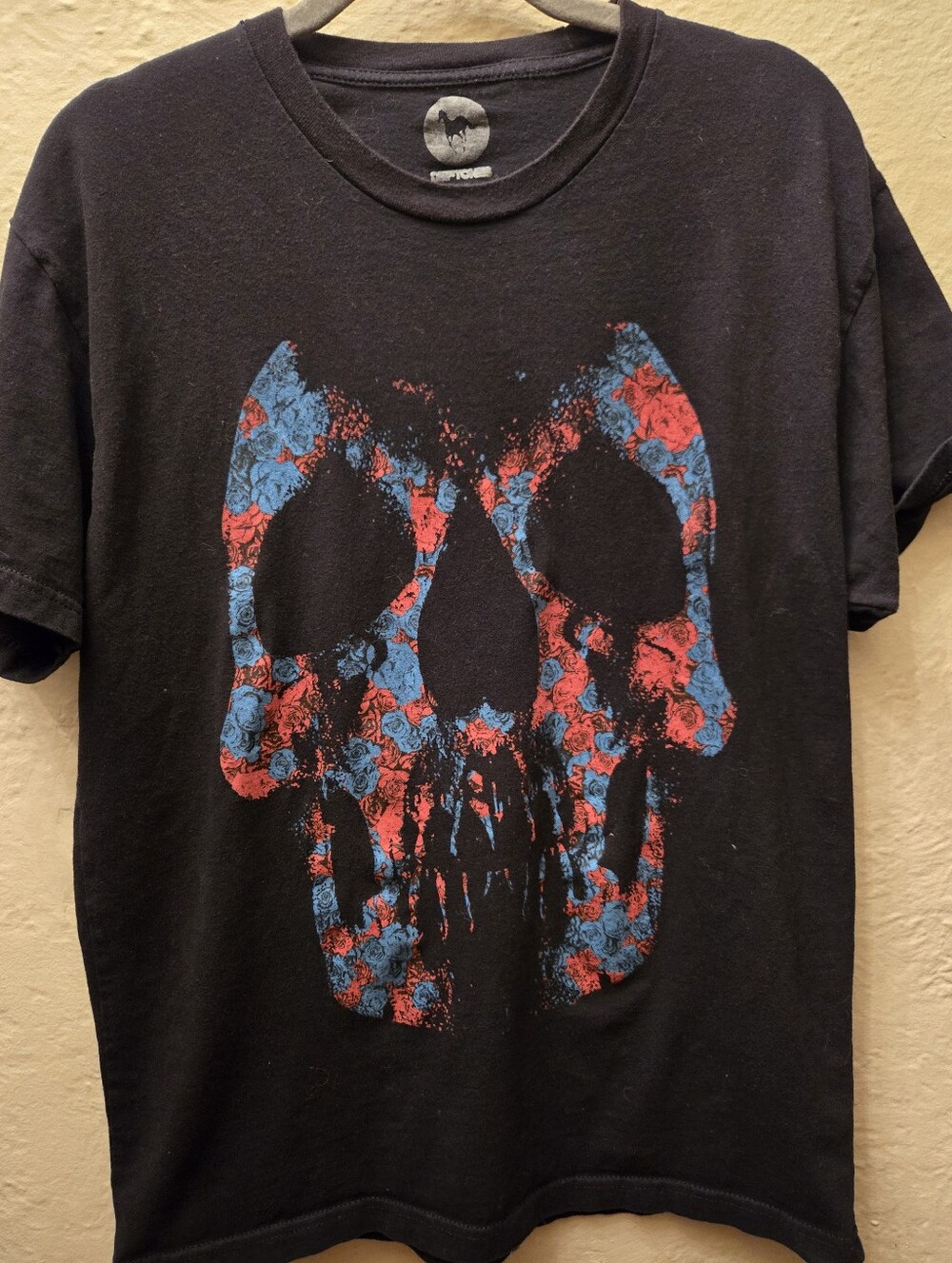 Deftones Floral Skull Band T Shirt Black Alternative Metal Graphic Tee Medium